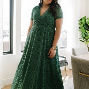 Baltic Born Venice Lace Green Maxi Dress